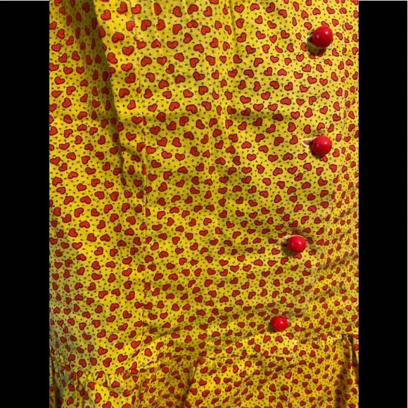 Vintage Button Down Novelty Heart Print Shirt - Picture 7 of 10
